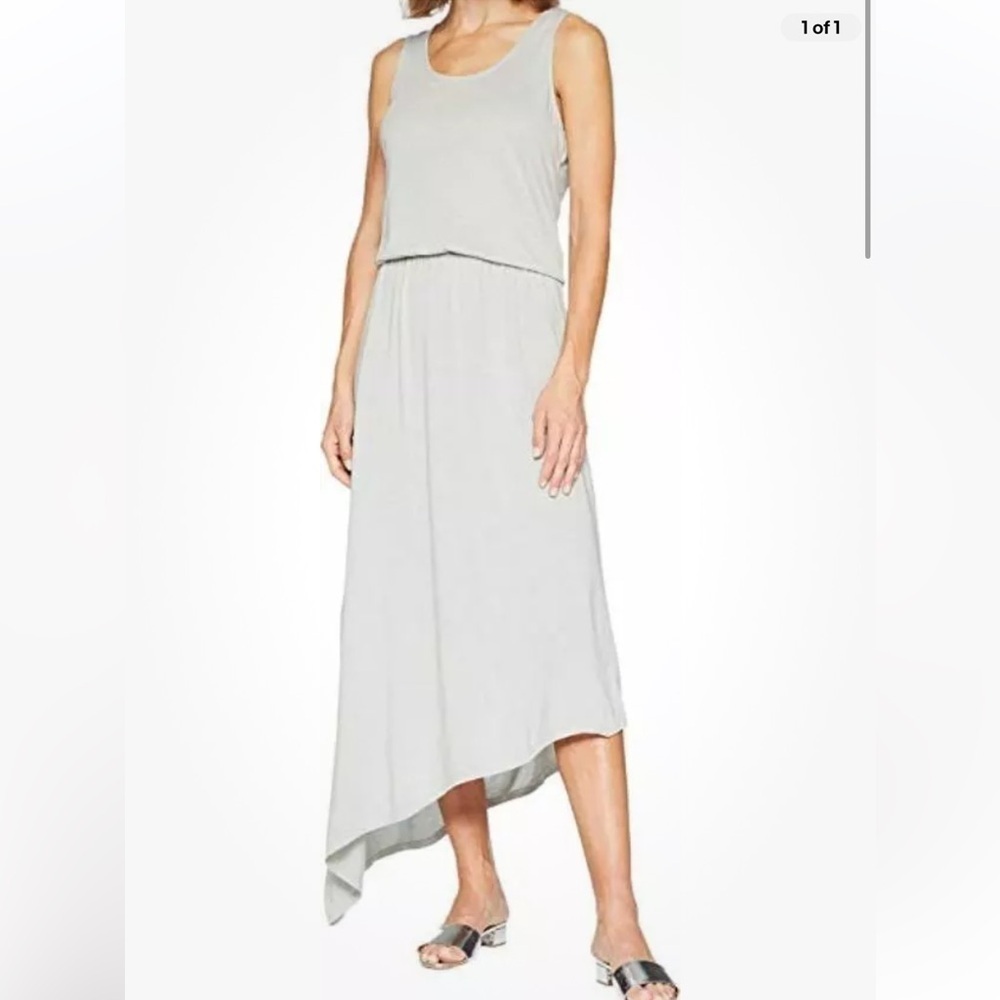 New FRESH PRODUCE Slate Gray ARIA Size XL Long Stretchy Knit Maxi Dress